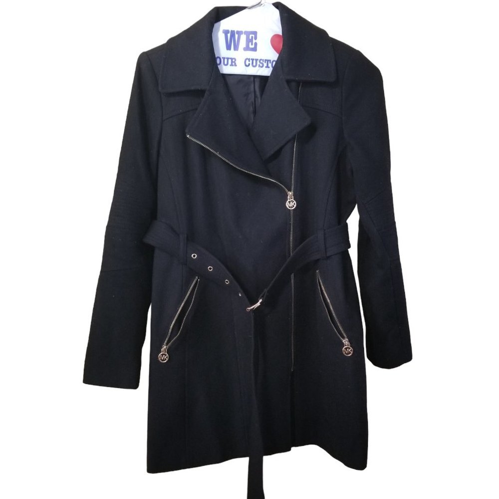 Michael Michael Kors black wool jacket with gold detailing size M